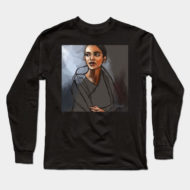 Indian Beauty Long Sleeve T-Shirt by sukhpalgrewal